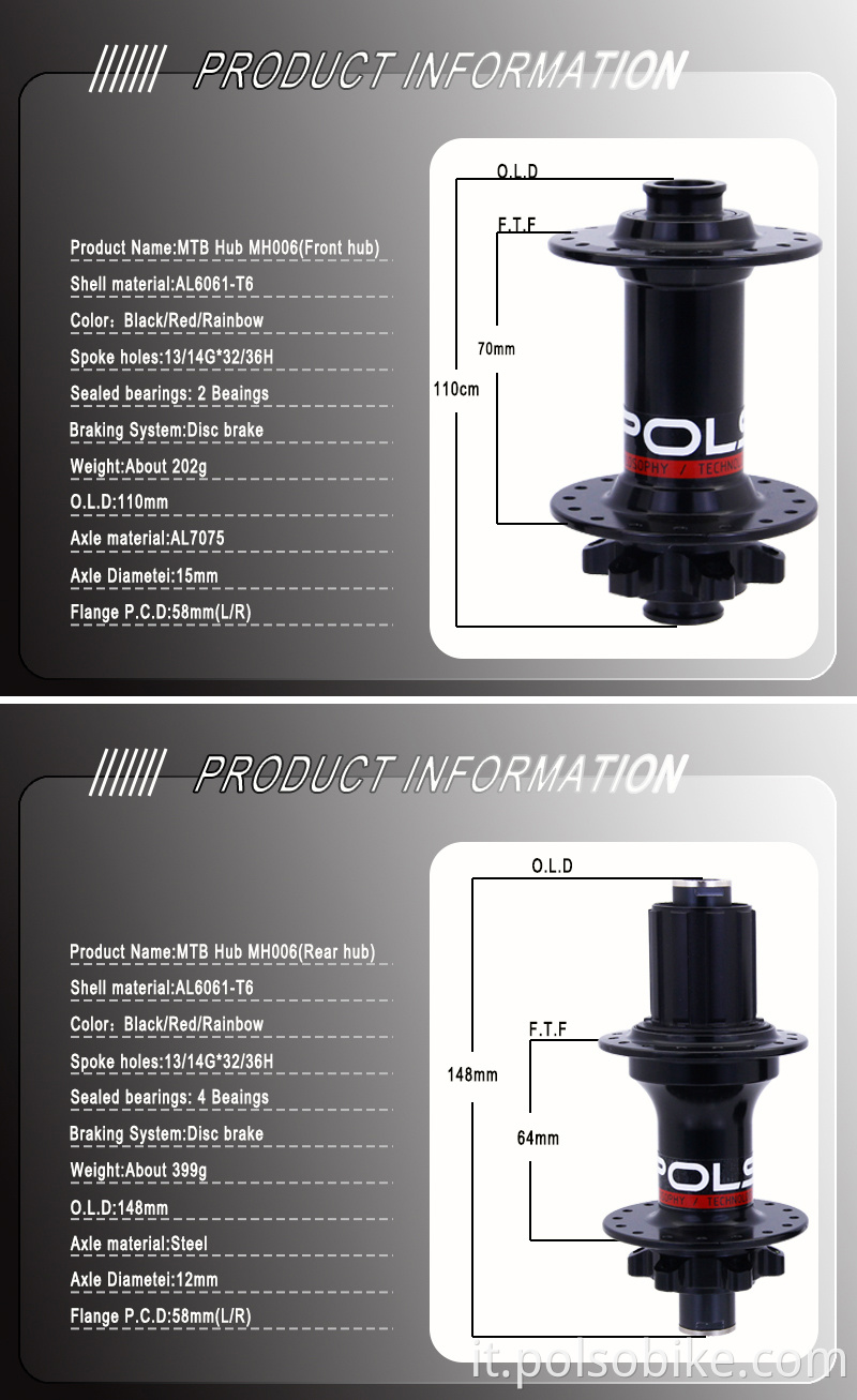 mountain bike hub 110*15mm